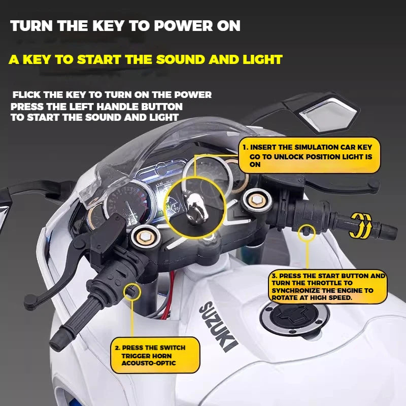 Suzuki Hayabusa GSX-1300R 1:6 (NEGRO)